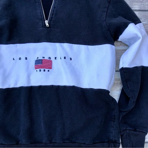 JohnGalt vintage inspired quarter zip sweatshirt - Picture 7 of 7